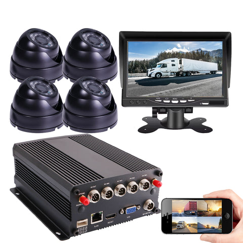 JOINLGO 4-CH GPS WiFi 1080P SSD/SD Vehicle Car DVR  Kit G-sensor/HDMI Output/Remote View video and Track on APP/Motion Alarm