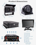 H.264/H.265 4G GPS WiFi Mobile Network NVR 2K 4MP IP Waterproof Camera System for Bus/Truck Fleet Management PC/APP Remote Real-time Monitor