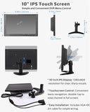 JOINLGO 8-CH GPS WiFi 4G 1080P AHD SSD Mobile Vehicle Car DVR MDVR Video Recorder Kit with 8pcs 1080P 2.0MP Car Camera 10 inch Screen Remote View on PC Phone for Truck Van Bus RV