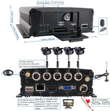 JOINLGO 4-CH GPS WiFi RJ45 LAN 1080P Dual SD Vehicle Car DVR Kit G-sensor/HDMI Output/Remote View video and Track on APP/Motion Alarm